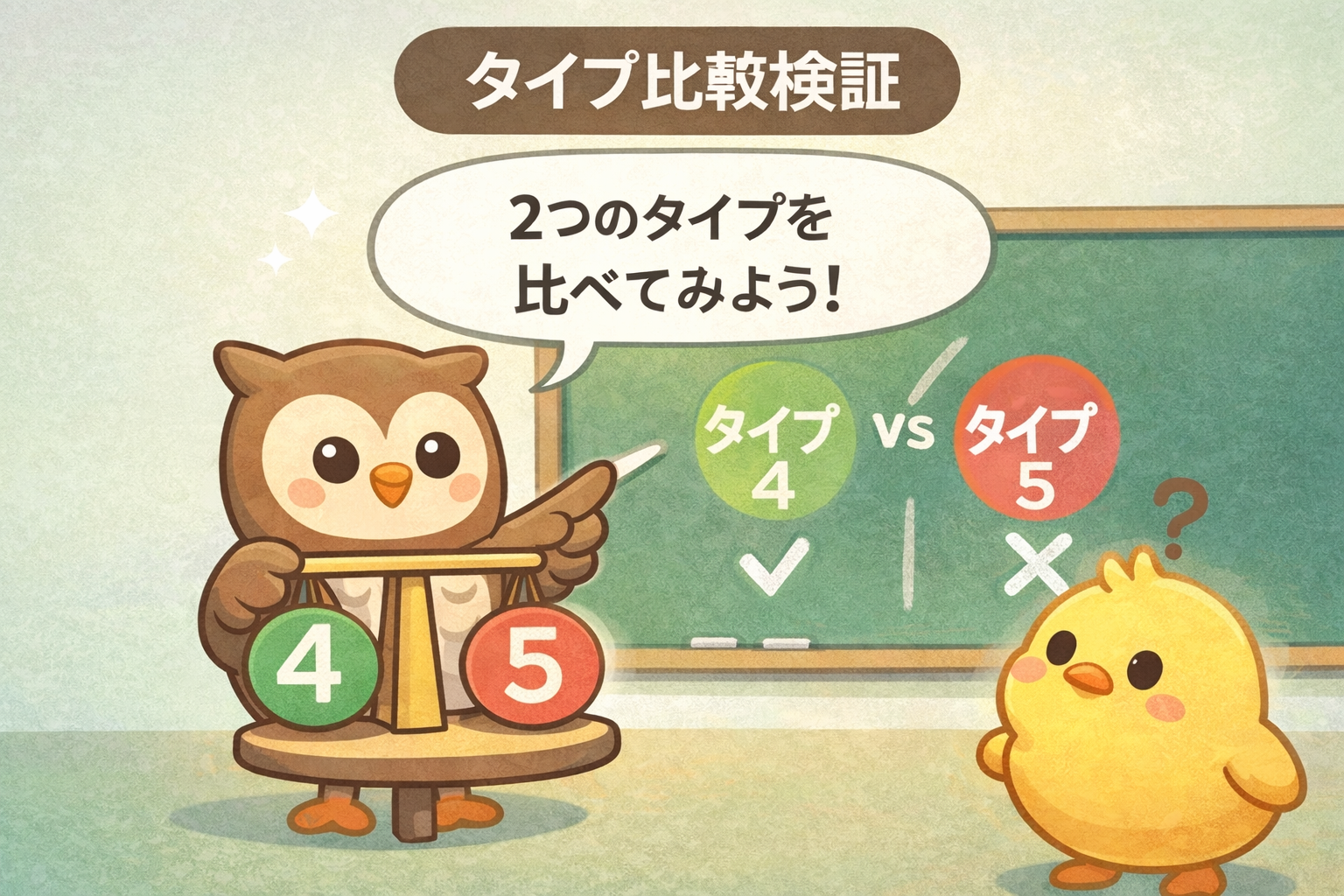 タイプ比較検証